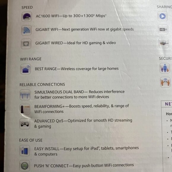 Netgear AC1600 Smart WiFi Router Dual Band R6250-200NAS 300+1300 MPS - OPEN BOX - Picture 7 of 13
